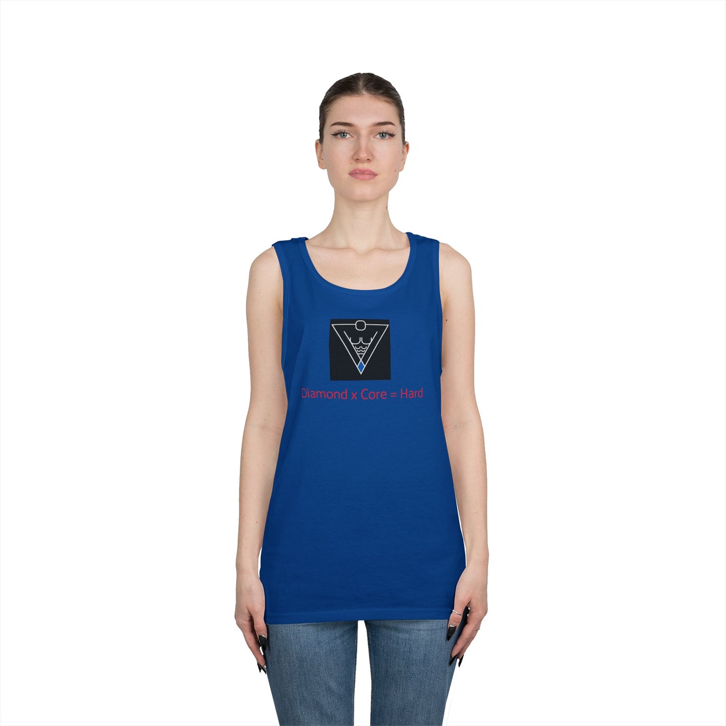 Copy of Unisex Heavy Cotton Tank Top - Diamond Core Hard & Results University, Fitness Apparel, Casual Wear, Gym Tank, Gift for Him/Her