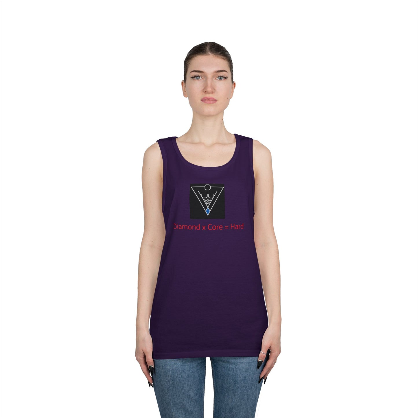 Copy of Unisex Heavy Cotton Tank Top - Diamond Core Hard & Results University, Fitness Apparel, Casual Wear, Gym Tank, Gift for Him/Her