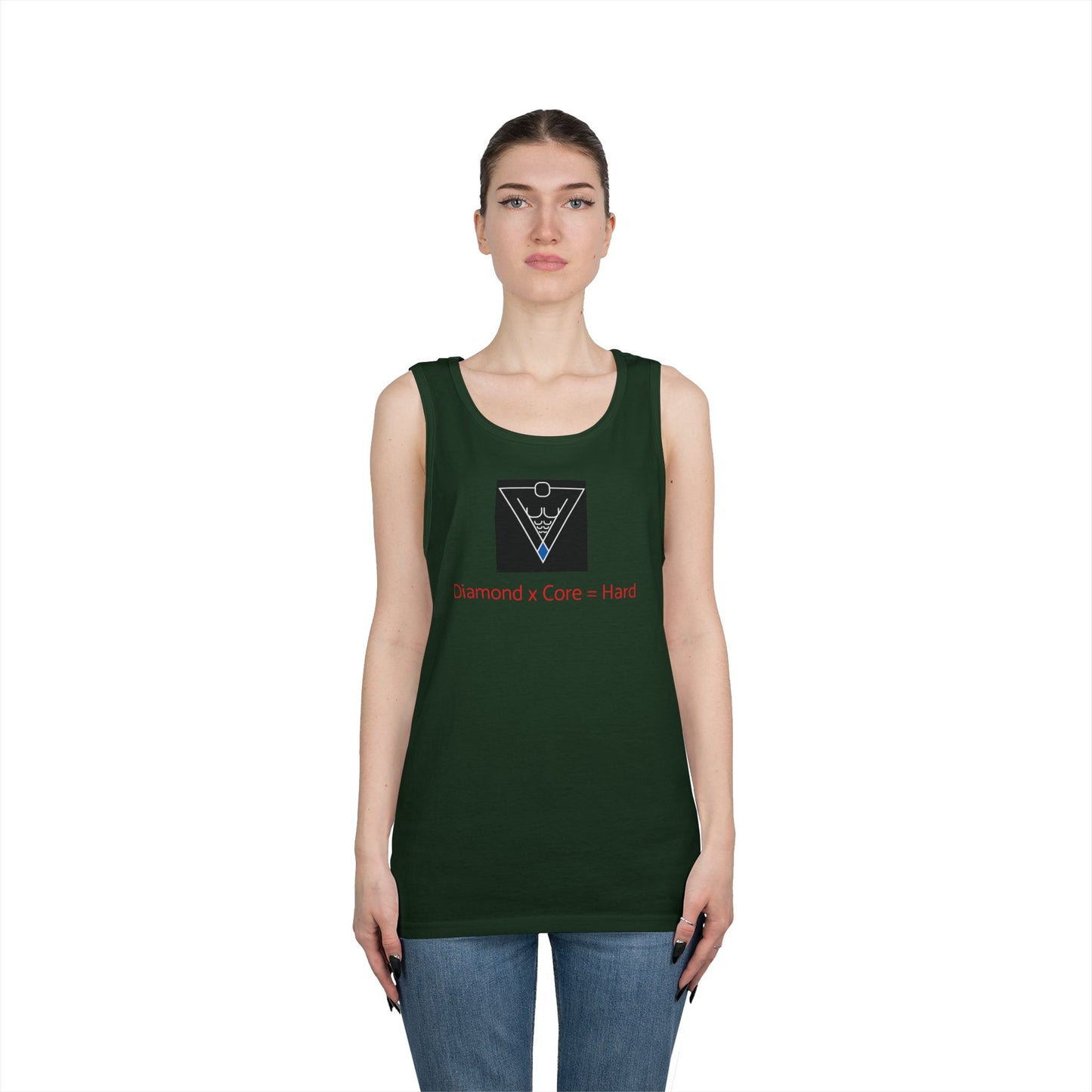 Copy of Unisex Heavy Cotton Tank Top - Diamond Core Hard & Results University, Fitness Apparel, Casual Wear, Gym Tank, Gift for Him/Her