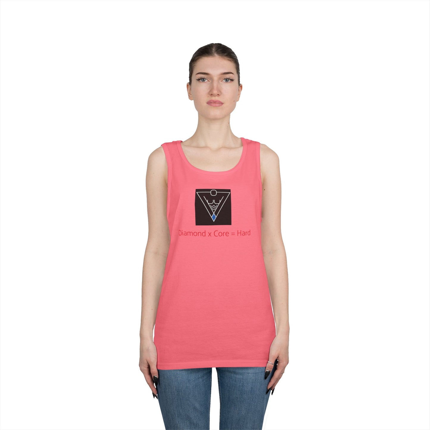 Copy of Unisex Heavy Cotton Tank Top - Diamond Core Hard & Results University, Fitness Apparel, Casual Wear, Gym Tank, Gift for Him/Her