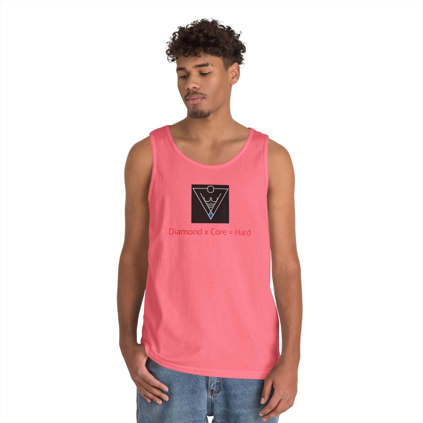 Copy of Unisex Heavy Cotton Tank Top - Diamond Core Hard & Results University, Fitness Apparel, Casual Wear, Gym Tank, Gift for Him/Her