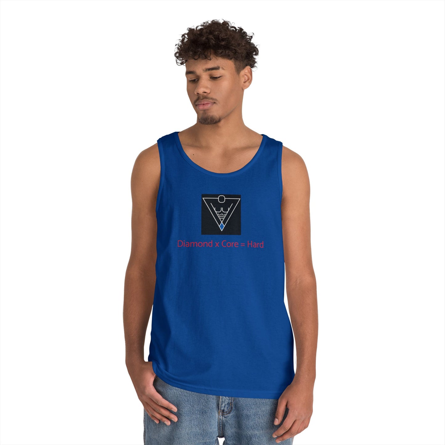 Copy of Unisex Heavy Cotton Tank Top - Diamond Core Hard & Results University, Fitness Apparel, Casual Wear, Gym Tank, Gift for Him/Her