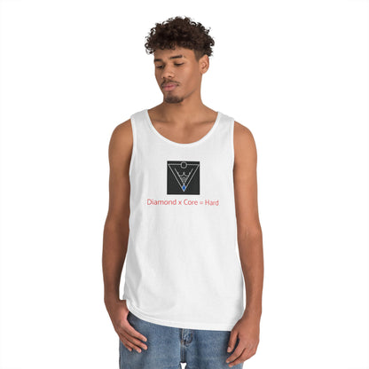 Copy of Unisex Heavy Cotton Tank Top - Diamond Core Hard & Results University, Fitness Apparel, Casual Wear, Gym Tank, Gift for Him/Her