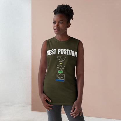 "Rest Position Push-Up We Push! You Rest. Tank top.