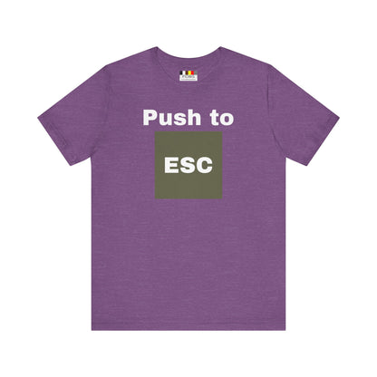 ESC Graphic Unisex Jersey Tee | Casual Streetwear, Everyday Chic, Gift for Friends, Summer Staple, Festival Wear