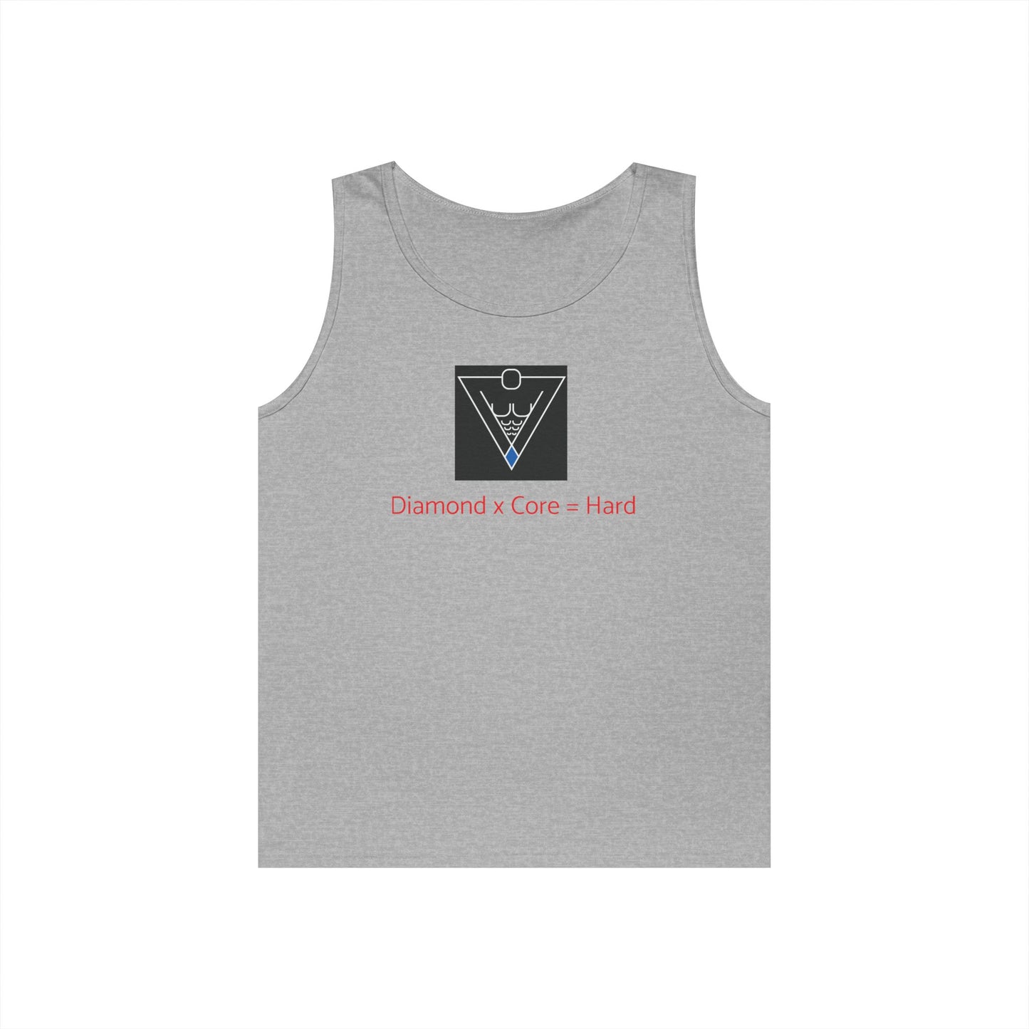 Copy of Unisex Heavy Cotton Tank Top - Diamond Core Hard & Results University, Fitness Apparel, Casual Wear, Gym Tank, Gift for Him/Her