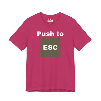 ESC Graphic Unisex Jersey Tee | Casual Streetwear, Everyday Chic, Gift for Friends, Summer Staple, Festival Wear