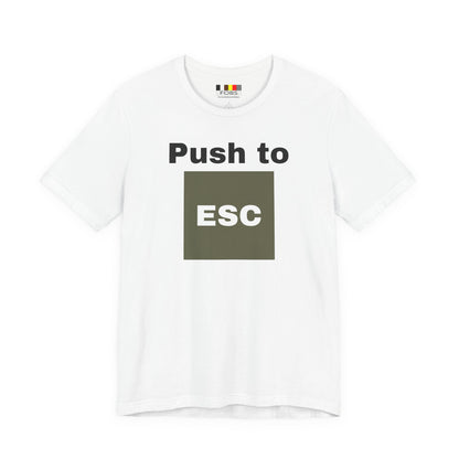 ESC Graphic Unisex Jersey Tee | Casual Streetwear, Everyday Chic, Gift for Friends, Summer Staple, Festival Wear
