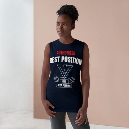 Rest Position - Authorize Your Workout, Gym Wear, Workout Gear, Men's & Women's Top, Casual Fitness Apparel, Gifts for Gym