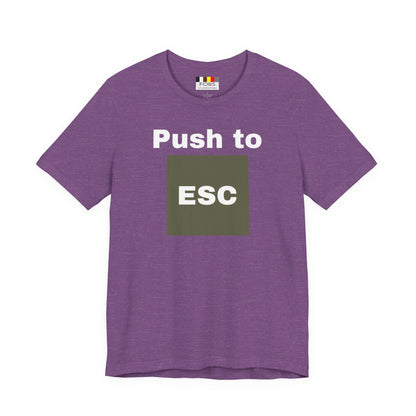 ESC Graphic Unisex Jersey Tee | Casual Streetwear, Everyday Chic, Gift for Friends, Summer Staple, Festival Wear