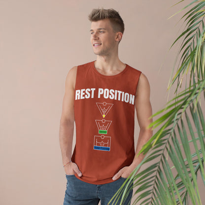 "Rest Position Push-Up We Push! You Rest. Tank top.