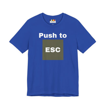 ESC Graphic Unisex Jersey Tee | Casual Streetwear, Everyday Chic, Gift for Friends, Summer Staple, Festival Wear