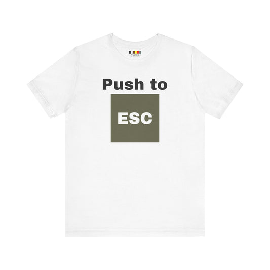 ESC Graphic Unisex Jersey Tee | Casual Streetwear, Everyday Chic, Gift for Friends, Summer Staple, Festival Wear