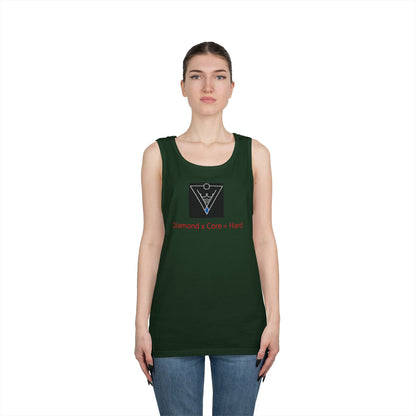 Copy of Unisex Heavy Cotton Tank Top - Diamond Core Hard & Results University, Fitness Apparel, Casual Wear, Gym Tank, Gift for Him/Her