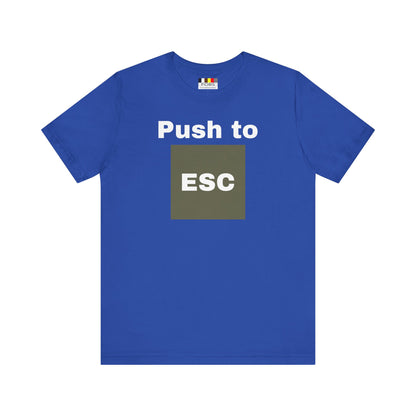ESC Graphic Unisex Jersey Tee | Casual Streetwear, Everyday Chic, Gift for Friends, Summer Staple, Festival Wear