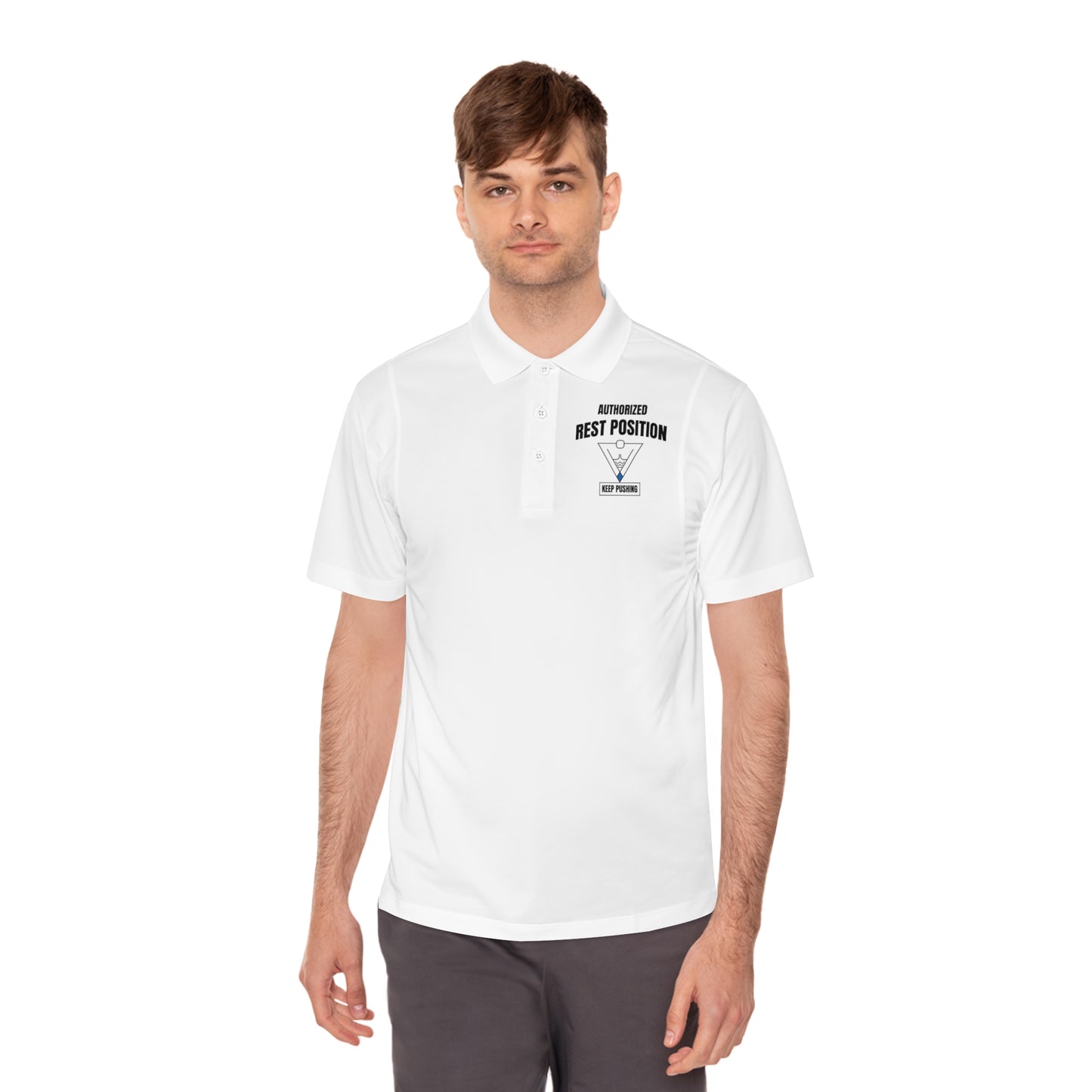 Men's Sport Polo — 'Best Position' Tactical Logo Athletic Golf Shirt
