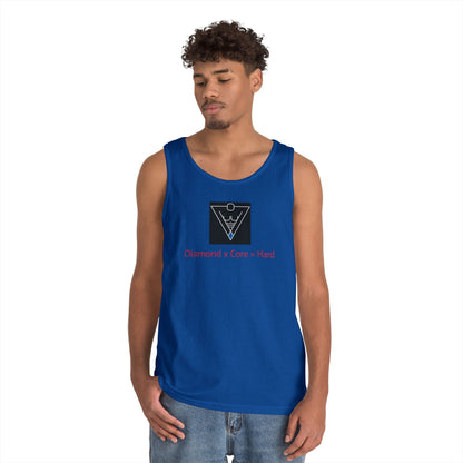 Copy of Unisex Heavy Cotton Tank Top - Diamond Core Hard & Results University, Fitness Apparel, Casual Wear, Gym Tank, Gift for Him/Her
