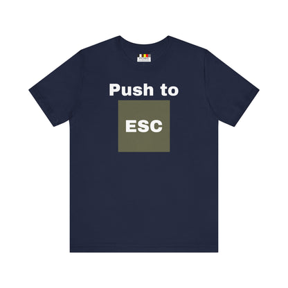 ESC Graphic Unisex Jersey Tee | Casual Streetwear, Everyday Chic, Gift for Friends, Summer Staple, Festival Wear