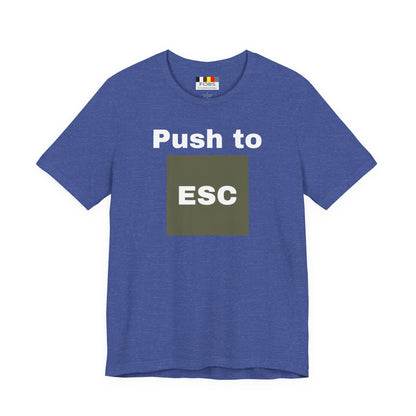 ESC Graphic Unisex Jersey Tee | Casual Streetwear, Everyday Chic, Gift for Friends, Summer Staple, Festival Wear