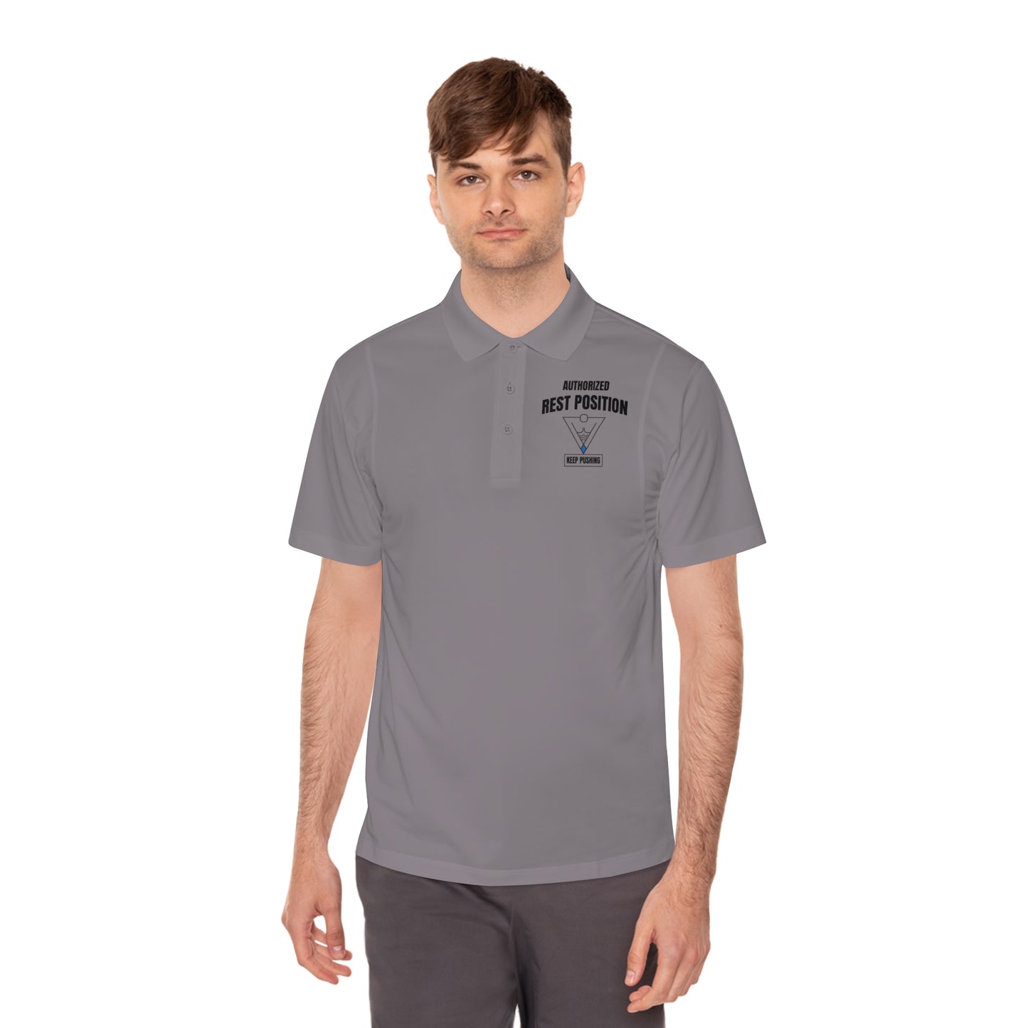 Men's Sport Polo — 'Best Position' Tactical Logo Athletic Golf Shirt