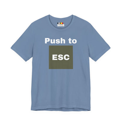 ESC Graphic Unisex Jersey Tee | Casual Streetwear, Everyday Chic, Gift for Friends, Summer Staple, Festival Wear